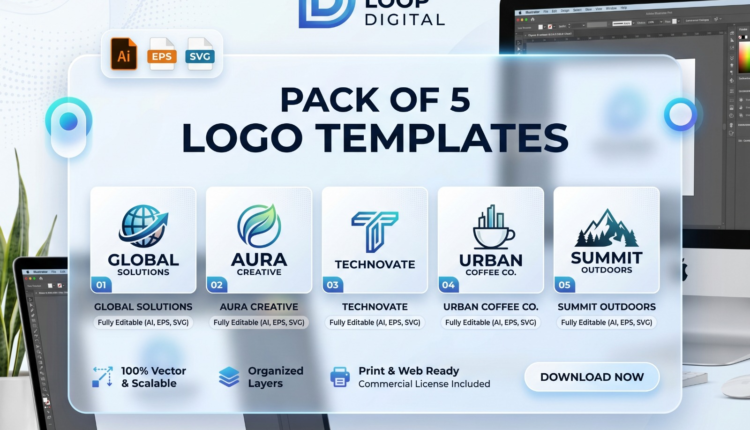 Pack of 5 Logo Templates