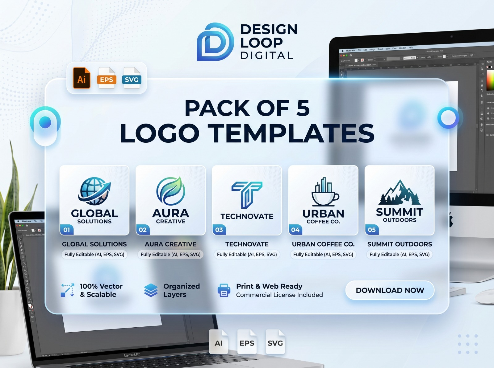 Pack of 5 Logo Templates