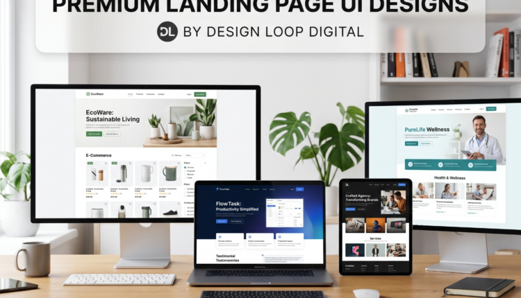 Landing page UI designs